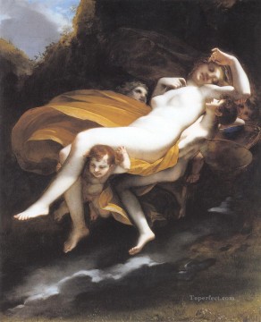 Psych enleve par les zephyrs Romantic nude Pierre Paul Prud hon Oil Paintings